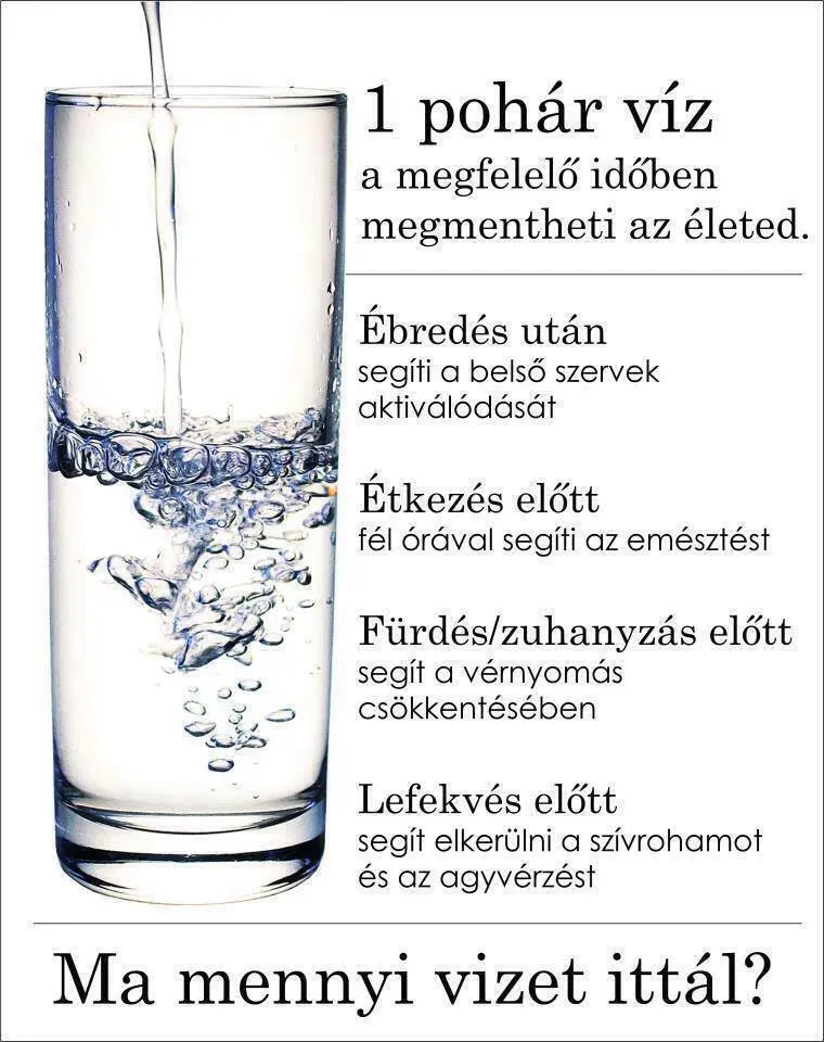 Egy pohár víz megmentheti az életedet!